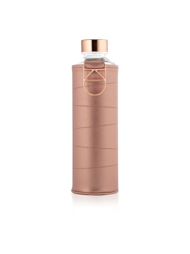 Equa Mismatch стъклена бутилка за вода + опаковка от изкуствена кожа боя Bronze 750 мл.
