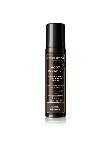 Revolution Haircare Root Touch Up спрей за мигновено прикриване на израснала коса цвят Dark Brown 75 мл.