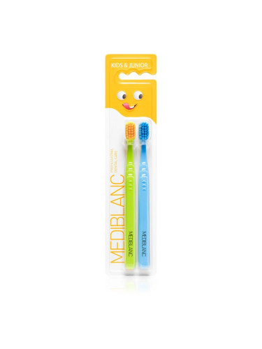 MEDIBLANC KIDS & JUNIOR Ultra Soft четка за зъби за деца ултра софт Green, Blue 2 бр.