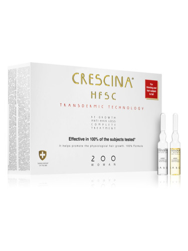 Crescina Transdermic 200 Re-Growth and Anti-Hair Loss грижа за растеж на косата против косопад за жени 20x3,5 мл.