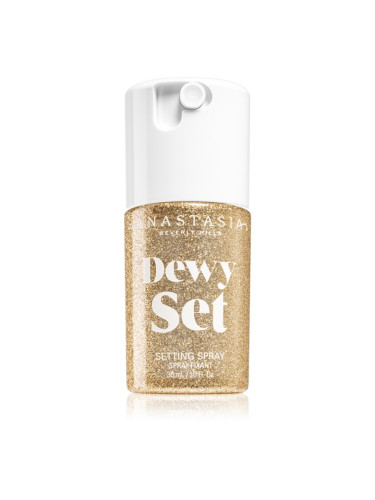Anastasia Beverly Hills Dewy Set Setting Spray Mini освежаваща мъгла за лице с аромат Coconut & Vanilla 30 мл.