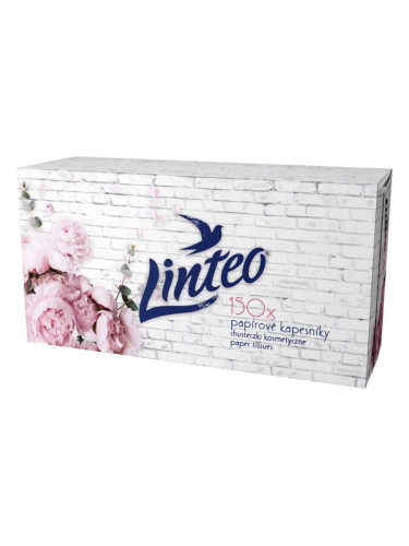Linteo Paper Tissues Two-ply Paper, 150 pcs per box хартиени кърпички 150 бр.