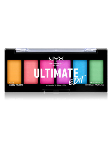 NYX Professional Makeup Ultimate Edit Petite Shadow палитра сенки за очи цвят 02 Brights 6x1.2 гр.