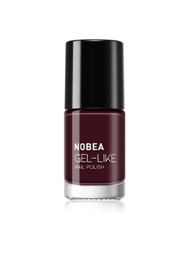 NOBEA Day-to-Day Gel-like Nail Polish лак за нокти с гел ефект цвят Almost black #N18 6 мл.