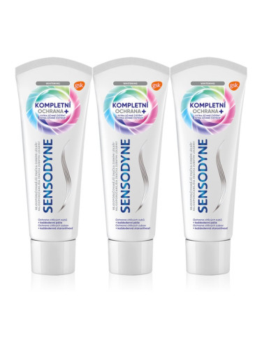 Sensodyne Complete Protection Whitening избелваща паста за зъби 3x75 мл.