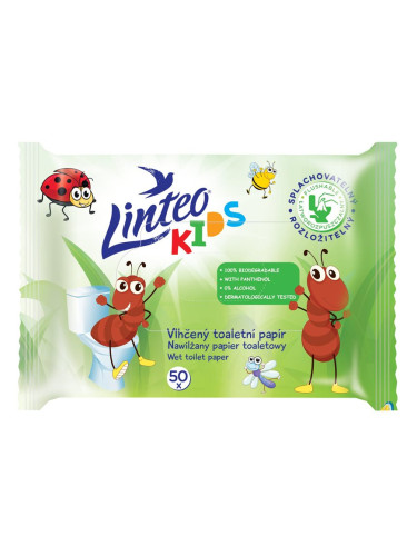 Linteo Kids Wet Toilet Paper влажна тоалетна хартия за деца 50 бр.