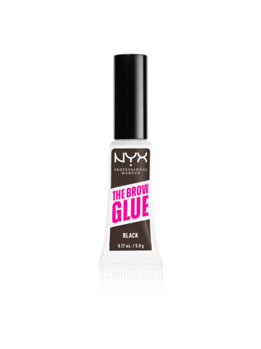 NYX Professional Makeup The Brow Glue гел за вежди цвят 05 Black 5 гр.