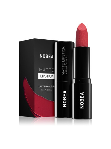 NOBEA Day-to-Day Matte Lipstick матиращо червило цвят Velvet red #M16 3 гр.