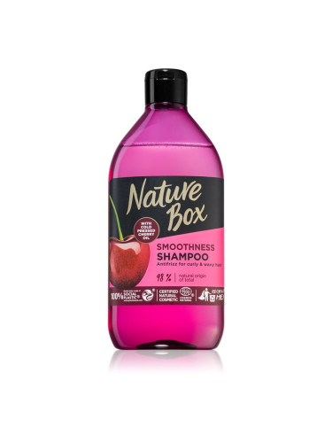 Nature Box Cherry изглаждащ шампоан за непокорна коса 385 мл.
