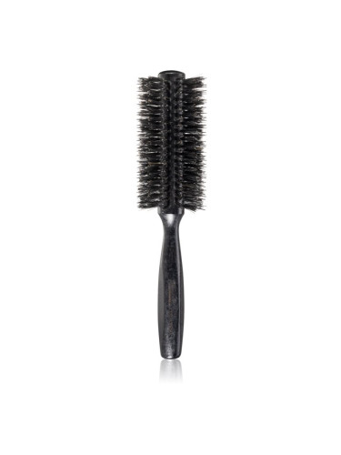 Janeke Black Line Tumbled Wood Hairbrush Ø 55mm кръгла четка за коса с влакна от найлон и глиган 1 бр.