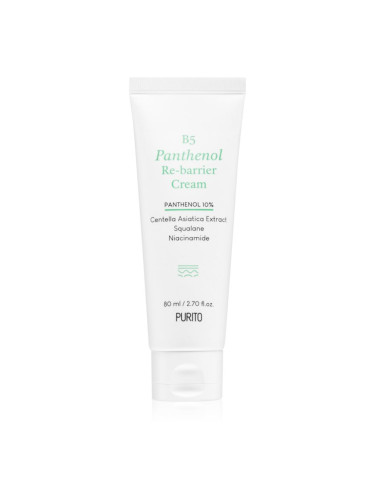 Purito B5 Panthenol Re-barrier Cream дълбоко хидратиращ крем в дълбочина с успокояващ ефект 80 мл.
