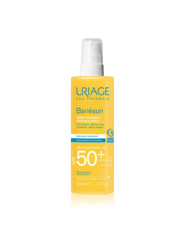 Uriage Bariésun Fragrance Free Invisible Spray SPF50+ защитен спрей за лице и тяло SPF 50+ 200 мл.