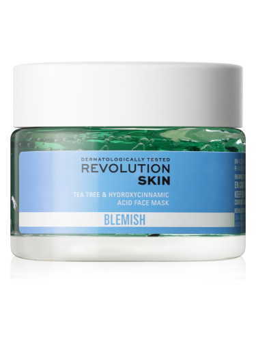 Revolution Skincare Blemish Tea Tree & Hydroxycinnamic Acid успокояваща маска за мазна кожа склонна към акне 50 мл.