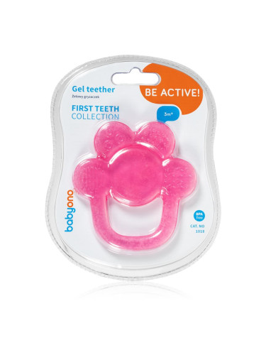 BabyOno Be Active Gel Teether гризалка Pink Flower 1 бр.