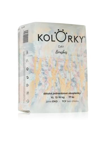 Kolorky Day Brushes еднократни ЕКО пелени размер XL 12-16 Kg 17 бр.