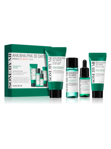 Some By Mi AHA∙BHA∙PHA 30 Days Miracle AC SOS Kit подаръчен комплект против акне