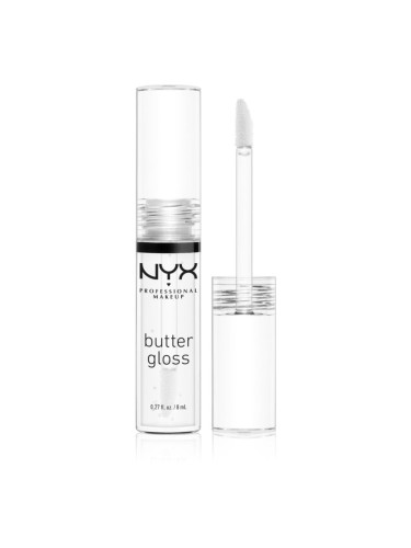 NYX Professional Makeup Butter Gloss блясък за устни цвят 54 Sugar Glass 8 мл.
