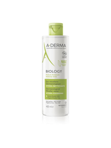 A-Derma Biology Micellar Water хидратираща мицеларна вода 400 мл.