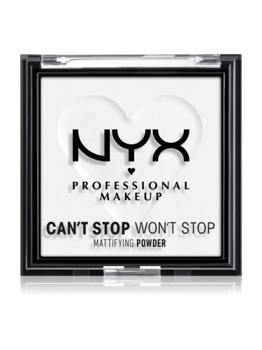 NYX Professional Makeup Can't Stop Won't Stop Mattifying Powder матираща пудра цвят 11 Bright Translucent 6 гр.