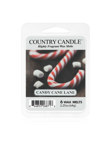 Country Candle Candy Cane Lane восък за арома-лампа 64 гр.