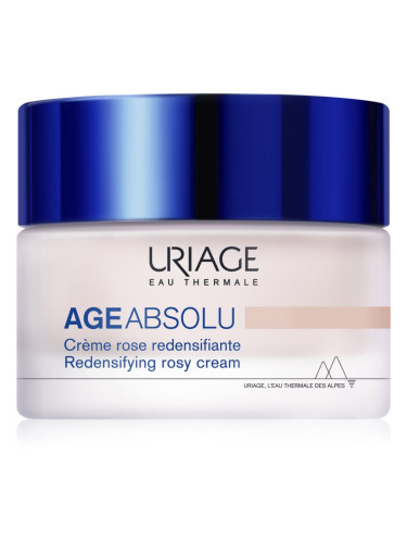 Uriage Age Absolu Redensifying Rosy Cream противобръчков озаряващ крем с лифтинг ефект с хиалуронова киселина 50 мл.