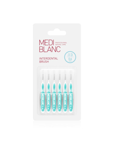MEDIBLANC Interdental Pick-brush междузъбна четка 0,6 mm Blue 6 бр.