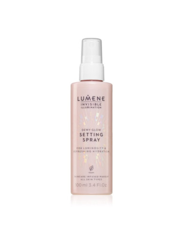 Lumene Invisible Illumination Dewy Glow озаряващ фиксиращ спрей 100 мл.