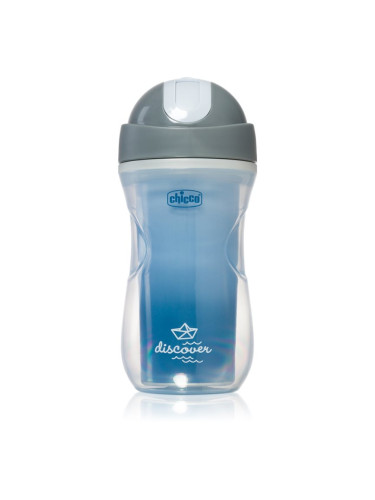 Chicco Sport Blue термочаша със сламка 14m+ 266 мл.