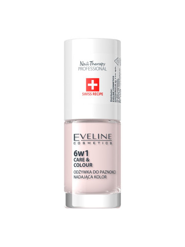 Eveline Cosmetics Nail Therapy Care & Colour балсам за нокти 6 в 1 цвят French 5 мл.