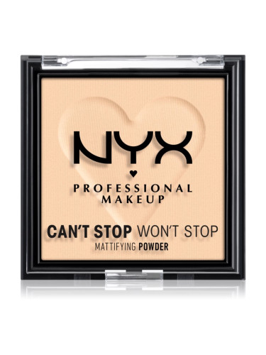 NYX Professional Makeup Can't Stop Won't Stop Mattifying Powder матираща пудра цвят 02 Light 6 гр.