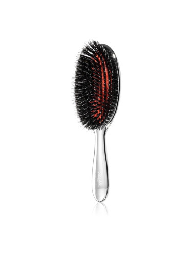 Janeke Chromium Line Air-Cushioned Brush with Bristles and Nylon Reinforcement овална четка за коса 22 x 7 cm