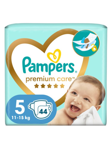 Pampers Premium Care Size 5 еднократни пелени 11-16 kg 44 бр.