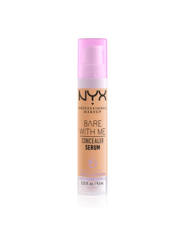 NYX Professional Makeup Bare With Me Concealer Serum овлажняващ коректор 2 в 1 цвят 5.5 Medium Golden 9,6 мл.