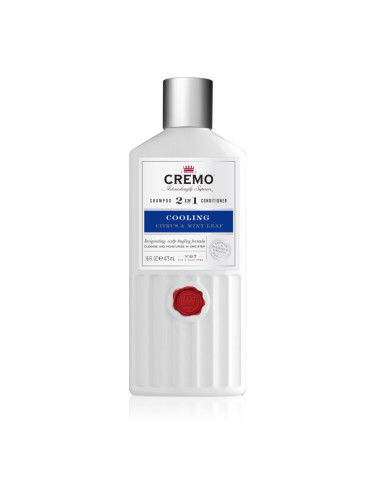 Cremo Citrus & Mint Leaf 2in1 Cooling Shampoo стимулиращ и освежаващ шампоан 2 в 1 за мъже 473 мл.