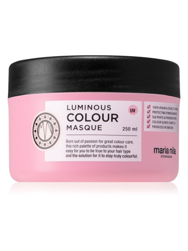Maria Nila Luminous Colour Masque хидратираща и подхранваща маска за боядисана коса 250 мл.