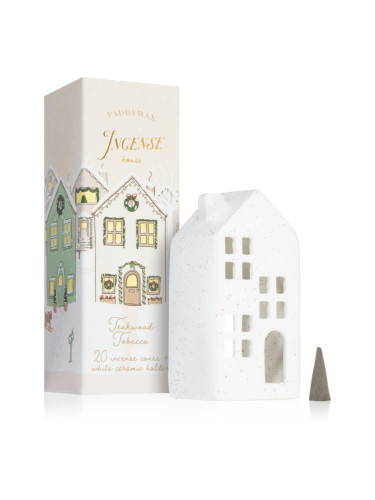 Paddywax Ceramic Village Teakwood Tobacco подаръчен комплект I.