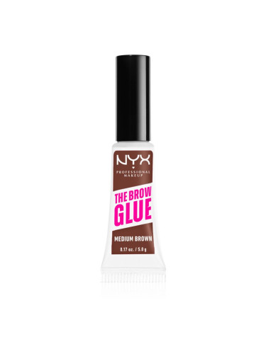 NYX Professional Makeup The Brow Glue гел за вежди цвят 03 Medium Brown 5 гр.