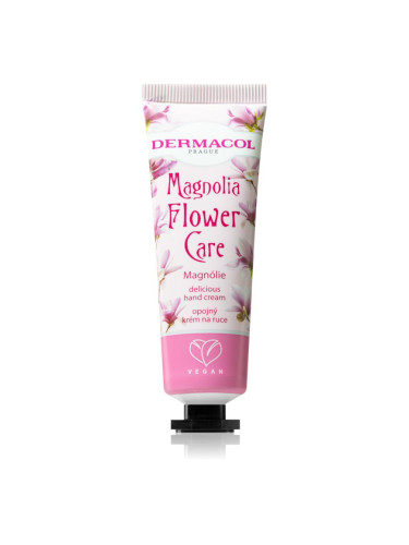 Dermacol Flower Care Magnolia подхранващ крем за ръце с аромат на цветя 30 мл.