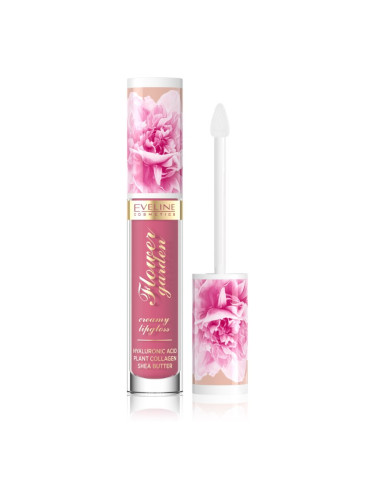 Eveline Cosmetics Flower Garden кремообразен гланц за устни с хиалуронова киселина цвят 03 Magnolia Charm 4,5 мл.