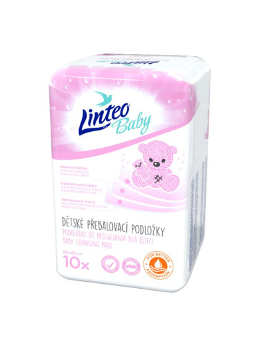 Linteo Baby Changing Pads подложки за смяна на пелените 60x60 10 бр.