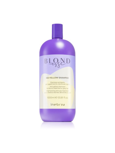 Inebrya BLONDesse No-Yellow Shampoo шампоан, неутрализиращ жълтите нюанси за руса и сива коса 1000 мл.