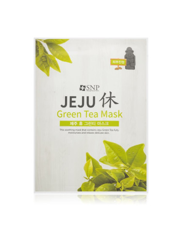 SNP Jeju Green Tea хидратираща платнена маска с успокояващ ефект 22 мл.
