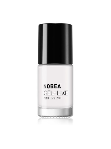 NOBEA Day-to-Day Gel-like Nail Polish лак за нокти с гел ефект цвят Snow white #N57 6 мл.