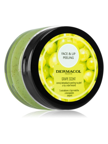 Dermacol Face & Lip Peeling Grape дълбоко почистващ пилинг за устни и скули 50 мл.
