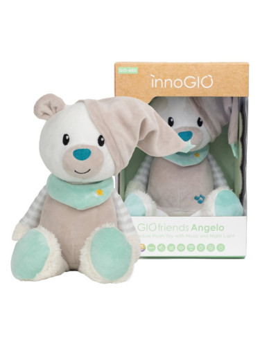innoGIO GIOfriends Interactive Plush Toy играчка за заспиване с мелодия Angelo 1 бр.