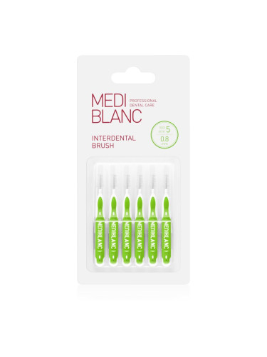 MEDIBLANC Interdental Pick-brush междузъбна четка 0,8 mm Green 6 бр.