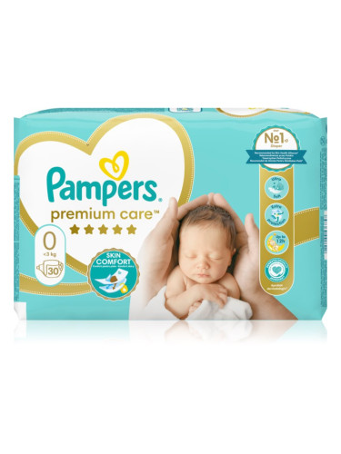 Pampers Premium Care Size 0 еднократни пелени < 3kg 30 бр.