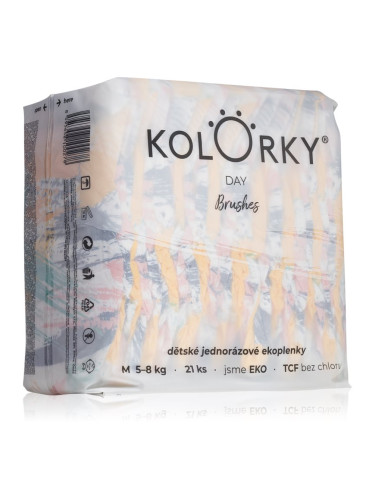 Kolorky Day Brushes еднократни ЕКО пелени размер М 5-8 Kg 21 бр.