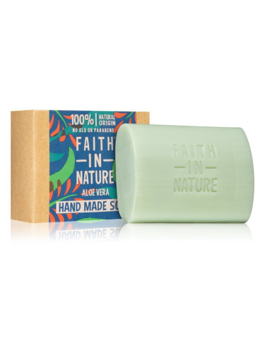 Faith In Nature Hand Made Soap Aloe Vera естествен твърд сапун с алое вера 100 гр.