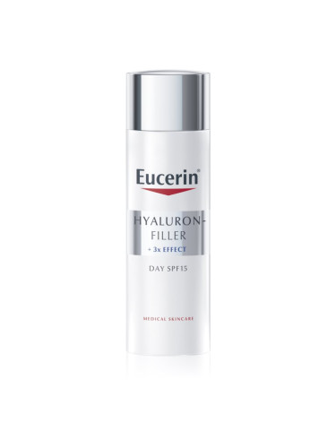 Eucerin Hyaluron-Filler + 3x Effect дневен крем  против стареене на кожата SPF 15 50 мл.